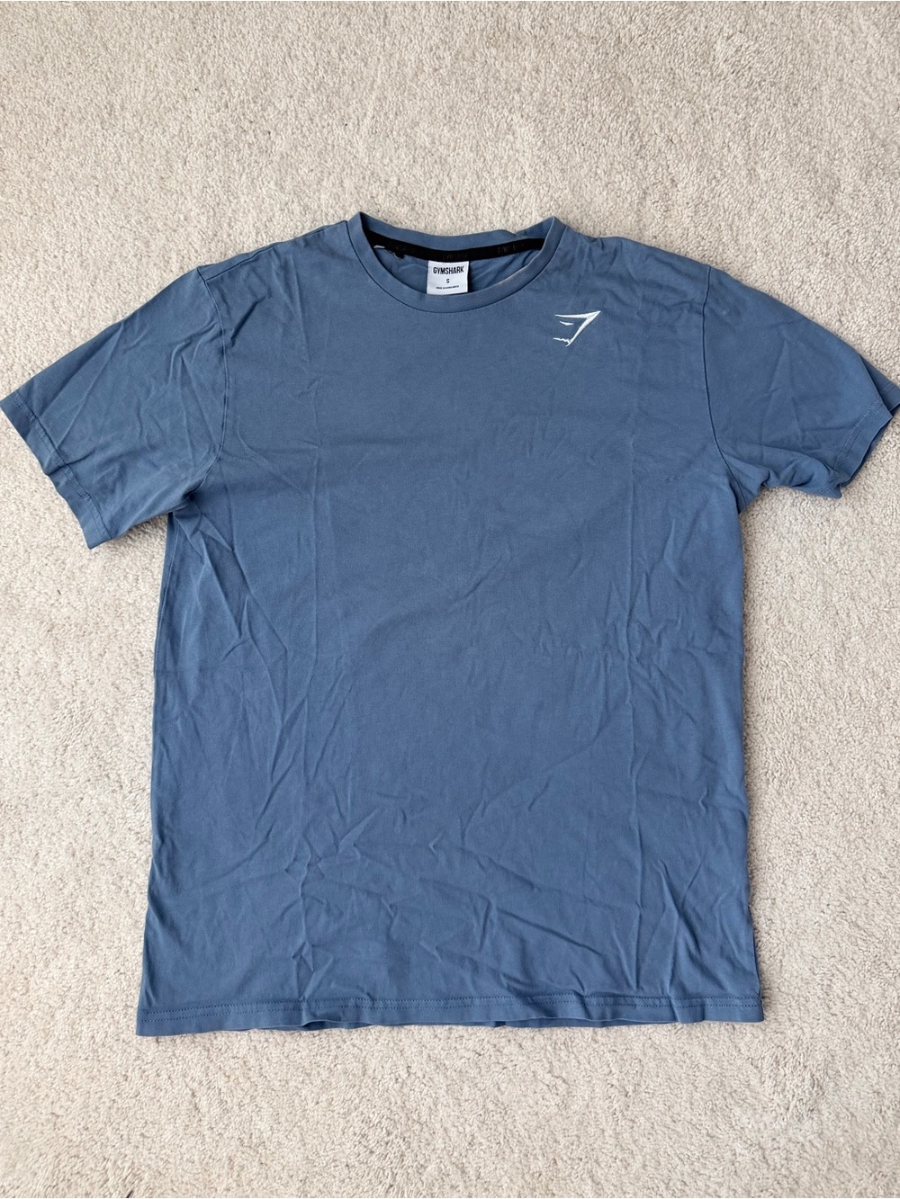 Gymshark Men’s Short Sleeve Crew Tee in Dusty Blue